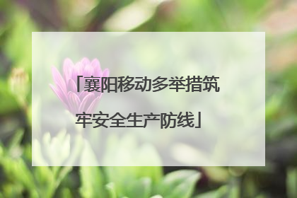 襄阳移动多举措筑牢安全生产防线
