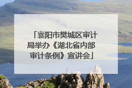 襄阳市樊城区审计局举办《湖北省内部审计条例》宣讲会