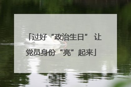 过好“政治生日” 让党员身份“亮”起来
