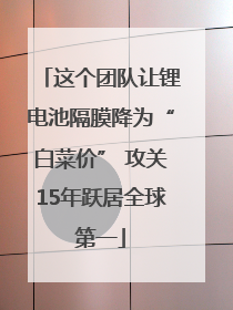 这个团队让锂电池隔膜降为“白菜价” 攻关15年跃居全球第一