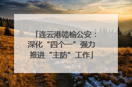 连云港赣榆公安：深化“四个一”强力推进“主防”工作