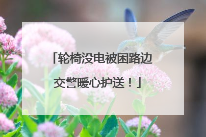 轮椅没电被困路边 交警暖心护送！