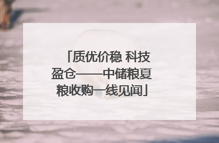 质优价稳 科技盈仓——中储粮夏粮收购一线见闻