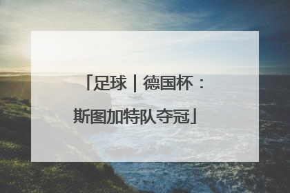足球｜德国杯：斯图加特队夺冠