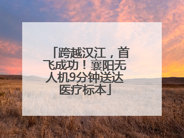跨越汉江，首飞成功！襄阳无人机9分钟送达医疗标本