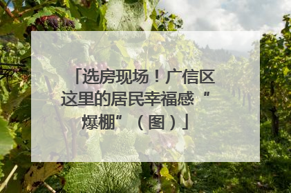 选房现场！广信区这里的居民幸福感“爆棚”（图）