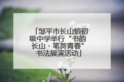 邹平市长山镇初级中学举行“书韵长山・笔舞青春” 书法展演活动