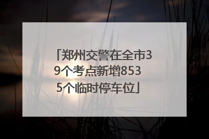 郑州交警在全市39个考点新增8535个临时停车位