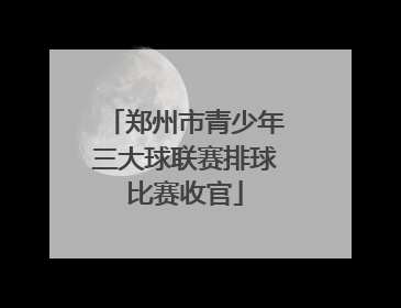 郑州市青少年三大球联赛排球比赛收官