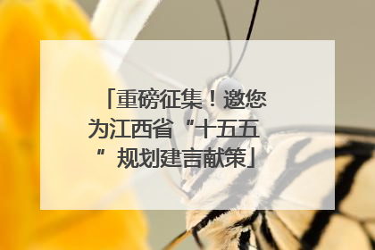 重磅征集！邀您为江西省“十五五”规划建言献策