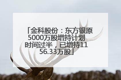 金科股份：东方银原5000万股增持计划时间过半，已增持1156.33万股