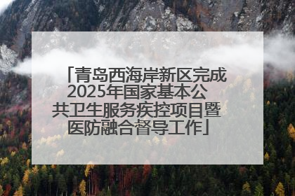 青岛西海岸新区完成2025年国家基本公共卫生服务疾控项目暨医防融合督导工作