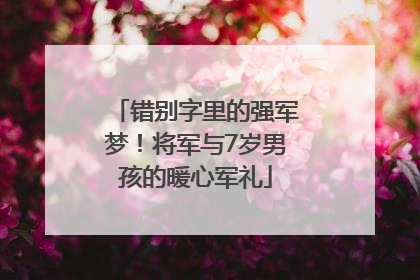 错别字里的强军梦！将军与7岁男孩的暖心军礼