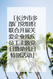长沙市多部门党组织联合开展关爱企业残疾员工主题党日暨助残日特别活动