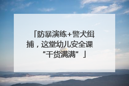 防暴演练+警犬缉捕，这堂幼儿安全课“干货满满”