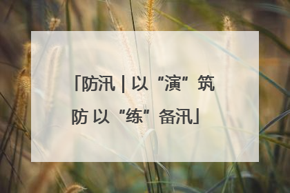 防汛｜以“演”筑防 以“练”备汛