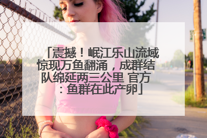 震撼！岷江乐山流域惊现万鱼翻涌，成群结队绵延两三公里 官方：鱼群在此产卵