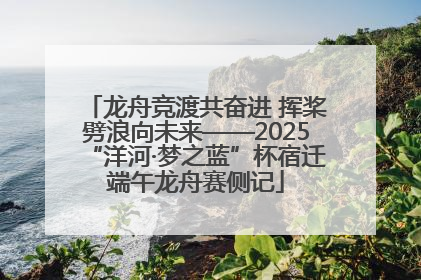 龙舟竞渡共奋进 挥桨劈浪向未来——2025“洋河·梦之蓝”杯宿迁端午龙舟赛侧记