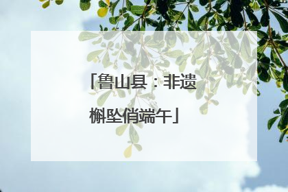 鲁山县：非遗槲坠俏端午