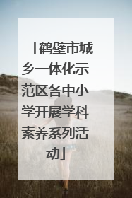 鹤壁市城乡一体化示范区各中小学开展学科素养系列活动