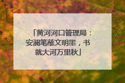 黄河河口管理局：安澜笔蘸文明墨，书就大河万里秋