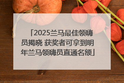 2025兰马最佳领嗨员揭晓 获奖者可拿到明年兰马领嗨员直通名额