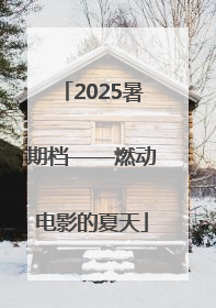 2025暑期档——燃动电影的夏天