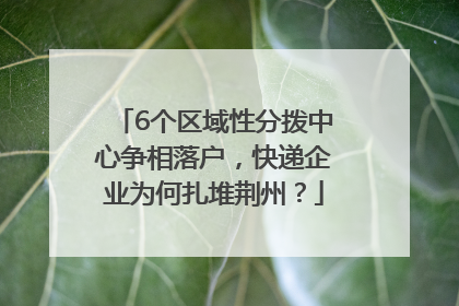 6个区域性分拨中心争相落户，快递企业为何扎堆荆州？