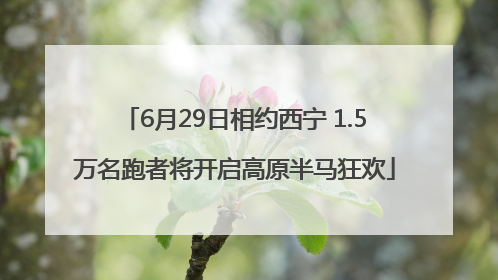 6月29日相约西宁 1.5万名跑者将开启高原半马狂欢