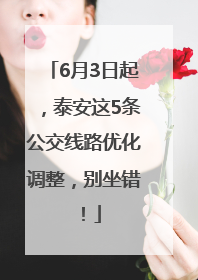 6月3日起，泰安这5条公交线路优化调整，别坐错！